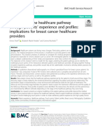 Investigating The Healthcare Pathway Through Patients ' Experience and Profiles: Implications For Breast Cancer Healthcare Providers