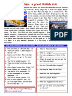 Fish and Chips A Great British Dish Reading Comprehension Exercises - 143225