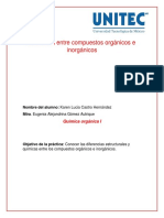 Práctica 1 - Diferencia Entre Compuestos Orgánicos e Inorgánicos - .