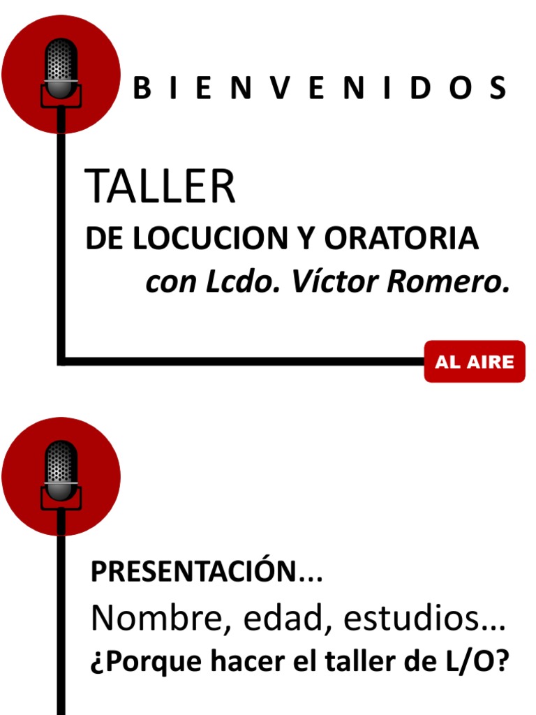 Taller de Locución y Oratoria | PDF | Hablar en público | Vocal
