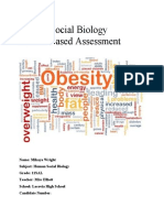 Human Social Biology SBA Analyzes Obesity Impacts