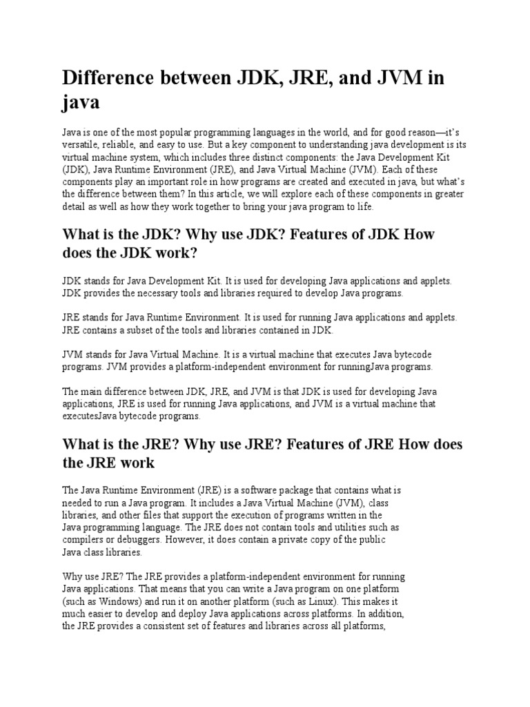 Differences Between Augmented Reality Vs Virtual Reality PDF Java Virtual Machine Java