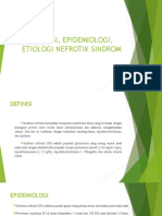 Definisi, Epidemiologi, Etiologi Nefrotik Sindrom