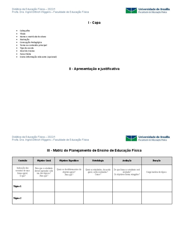 Planejamento de Ensino em Educação Física | PDF | Carreira e Crescimento