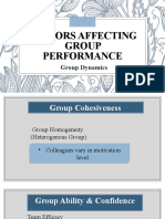Group Report Factors Affecting Group Performance