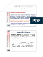 Revestimentos e metalização por aspersão térmica