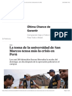 La Toma de La Universidad de San Marcos Tensa Más La Crisis en Perú - Internacional - EL PAÍS