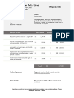 Orçamento de projeto arquitetônico e acompanhamento técnico