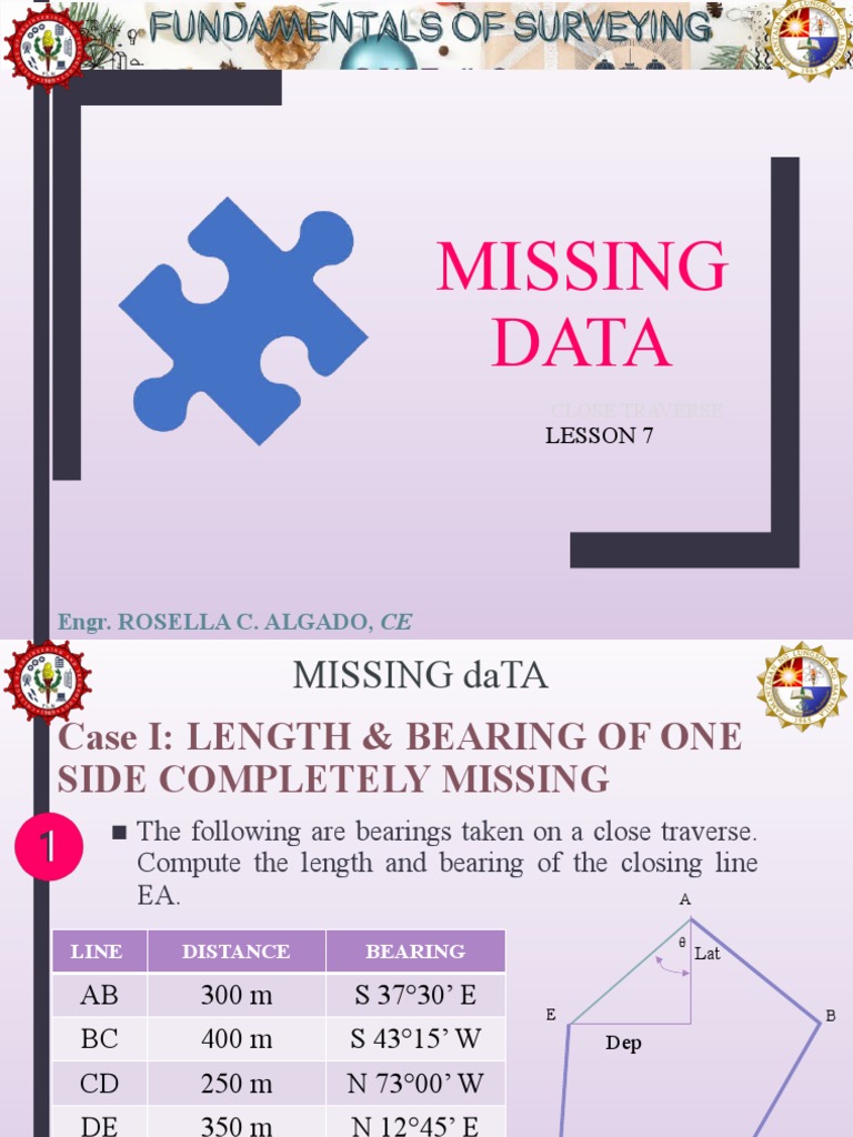 Calculating Missing Traverse Data | PDF | Geometry | Complex Analysis