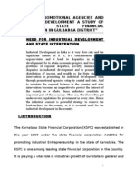 Role of Promotional Agencies and Industrial Development A Study of Karnataka State Financial Corporation in Gulbarga District