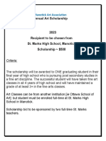 Maa Art Scholarship For 2023 Criteria