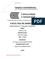 Examen Final - Universidad Continental - Jorge Franco Armaza Deza - Derechos Reales