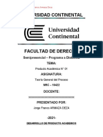 Producto Académico N° 02 - Universidad continental - Jorge Franco Armaza Deza - Teoría General del Proceso