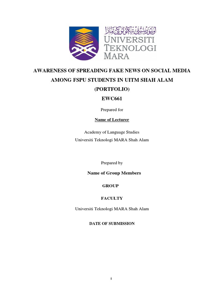 Fake News Awareness Among UITM Students | PDF | Social Media | Popular ...