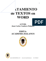 Tratamiento de Textos en Word