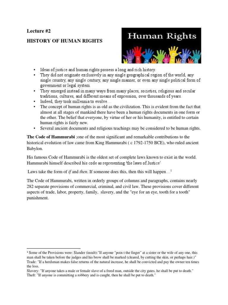 Lec2 History of Human Rights PDF Human Rights United States Bill