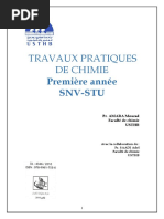 Travaux pratiques de chimie première année