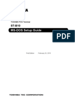 MS-DOS Setup Guide: TOSHIBA POS Terminal