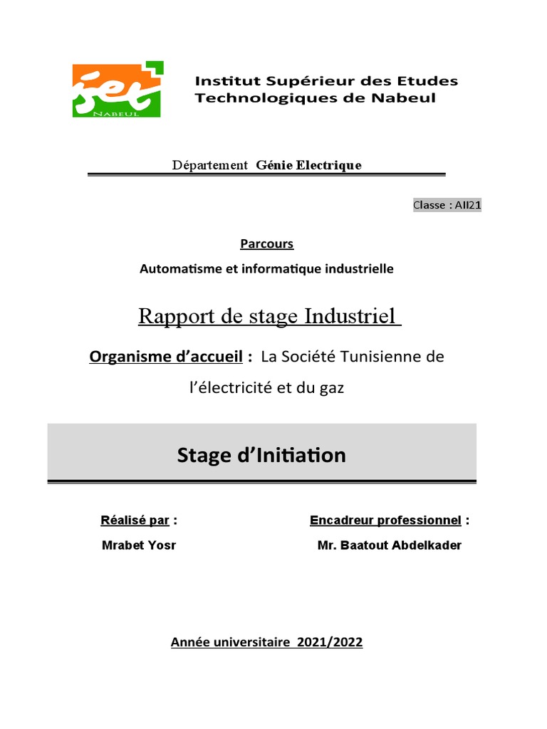 Rapport de stage à la STEG Nabeul | PDF | Énergie éolienne | Gaz naturel