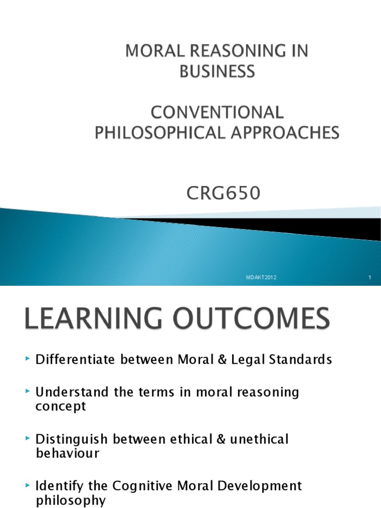 2 CRG 650 Moral Reasoning Conventional Perspective PDF Morality