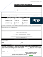 Requerimento de Restituição de Tributos Municipais