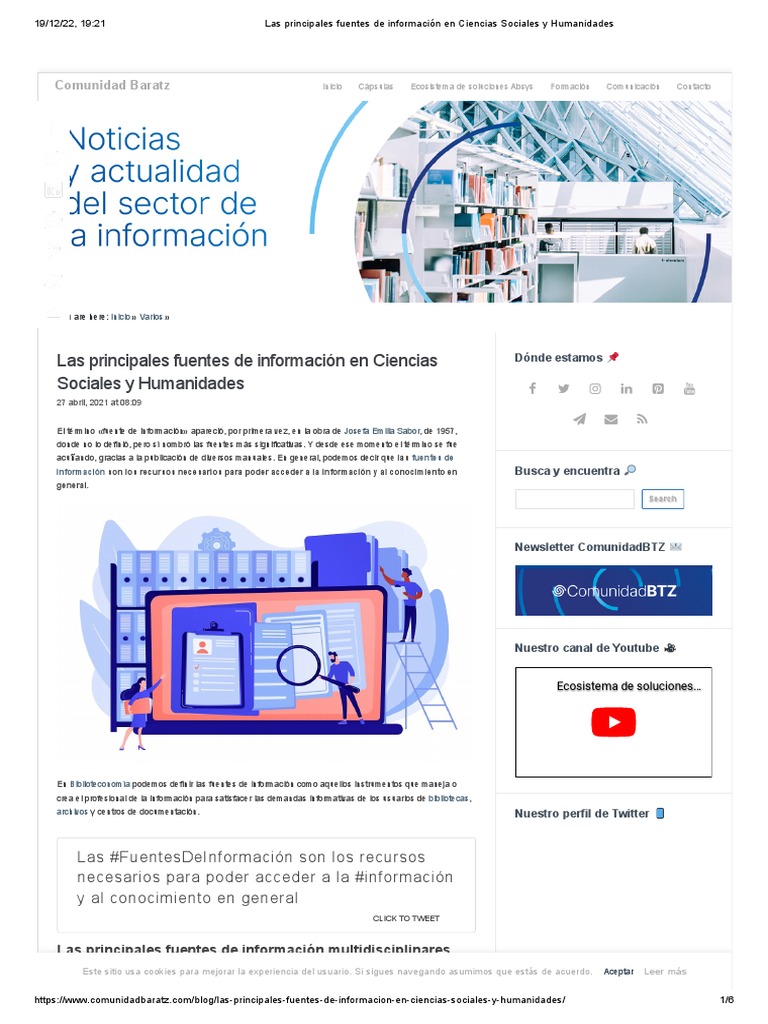 Las Principales Fuentes de Información en Ciencias Sociales y ...