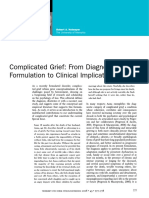 Complicated Grief. From Diagnostic Formulation To Clinical Implications