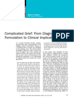 Complicated Grief. From Diagnostic Formulation to Clinical Implications