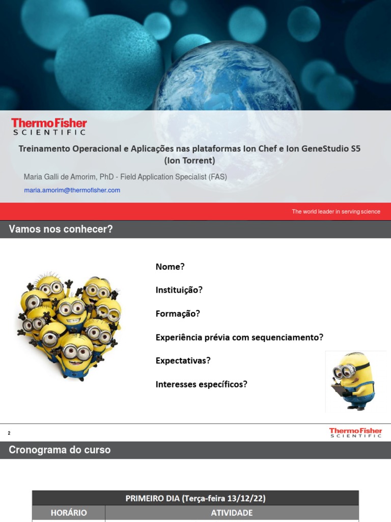 Treinamento Operacional e Aplicações Nas Plataformas Ion Chef e Ion ...