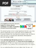 Download Rapid Share Tips Hacks by XL_ SN6214553 doc pdf