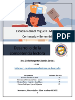 Informe - Los Niños Como Lectores en Desarrollo - Alejandro Romo