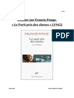 Dossier n2, Francis Ponge