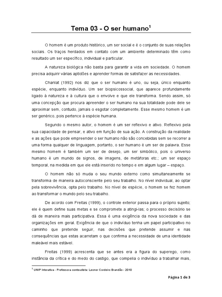 O Ser Humano | PDF | Humano | Família