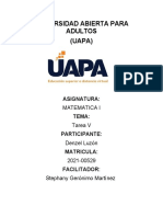 UAPA Matemática I Tarea V 2021