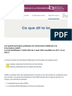 Ce Que Dit La Loi de Bioéthique Qui Encadre l'AMP (Ou PMA) - Assistance Médicale À La Procréation (AMP)