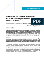 Formación de Valores y Actitudes en La Educación Profesional Técnica: Caso CONALEP