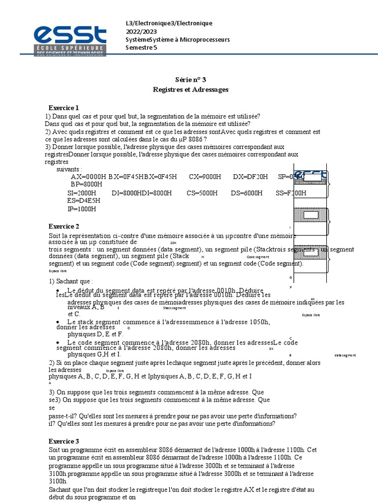 Serie TD 3 | PDF | Ingénierie informatique | Mémoire (informatique)