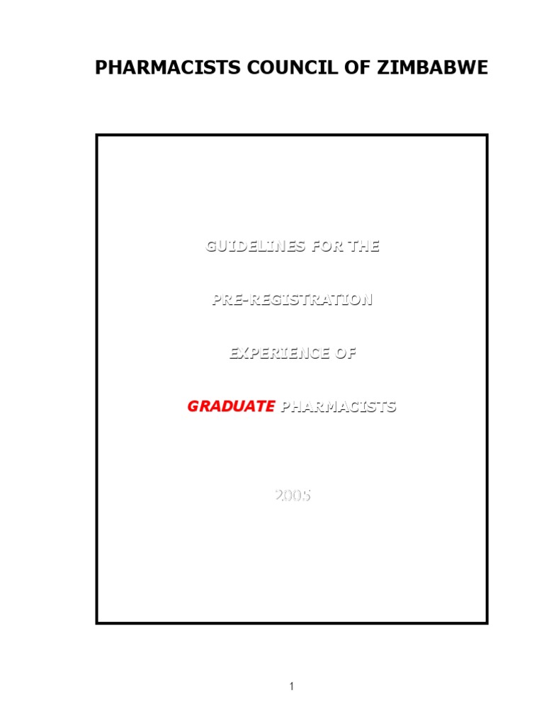 Pre Reg Guidelines Pdf Pharmacist Pharmacy