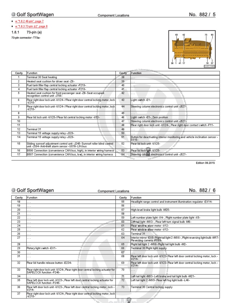 J519 BCM Pinouts PDF Headlamp Electricity