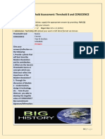 Threshold Assessment Threshold 8 and CONSCIENCE