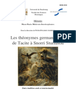 Les Theonymes Germaniques de Tacite A SN