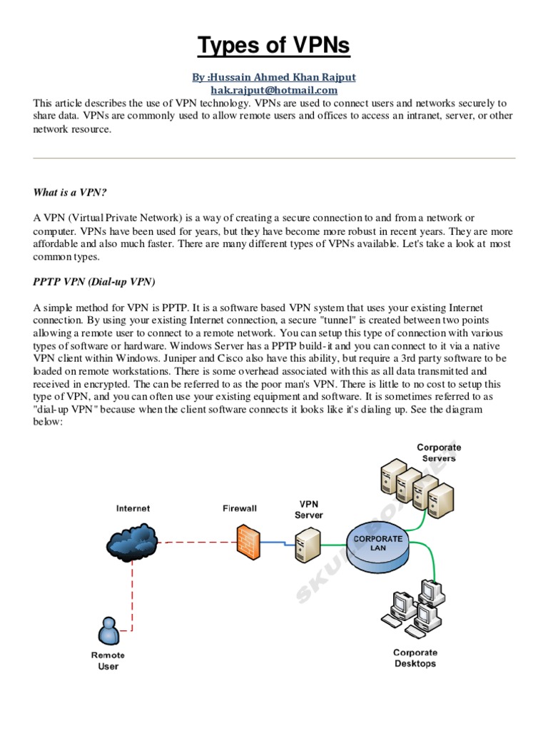 Types of VPNs | PDF | Virtual Private Network | Multiprotocol Label ...