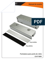 Guia de instalação e manutenção de fechadura para vidro CX-F100V