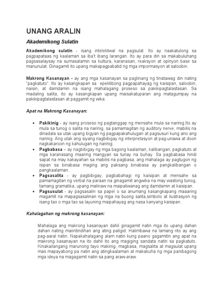 Filipino Reviewer | PDF