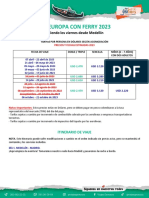 Ecoeuropa Con Ferry Mde 2023, 16 Días (Vie) - Usd