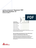 Supreme PPF - Warranty Bulletin 1.0 - Rev 3