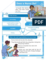 What Does A Nurse Do Differentiated Reading Comprehension Activity