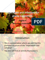 Infinitives for giving suggestions
