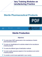 Sterile Pharmaceutical Products: Annex 6. TRS 902, 2002