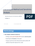 The Simplex Method and Sensitivity Analysis
